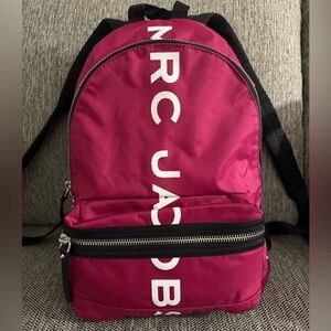 Marc Jacobs Fuchsia Logo Nylon Backpack